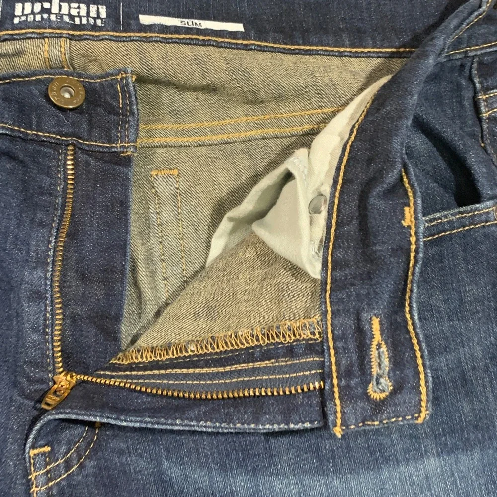 Urban Pipeline Mens Slim Fit Dark Wash Blue Denim Jeans Size 34x32